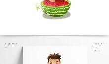 吃瓜创意绘画大全,趣味横生的视觉盛宴