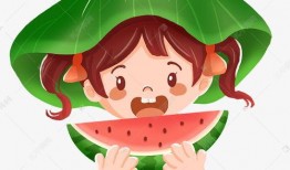 夏日吃瓜女孩照片,吃瓜女孩的清凉瞬间